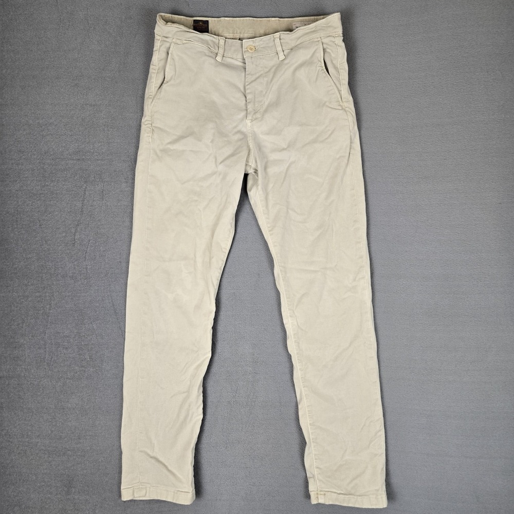 Faherty Pants Mens 30x30 Stone Coastline Chino Stretch Organic Cotton *READ